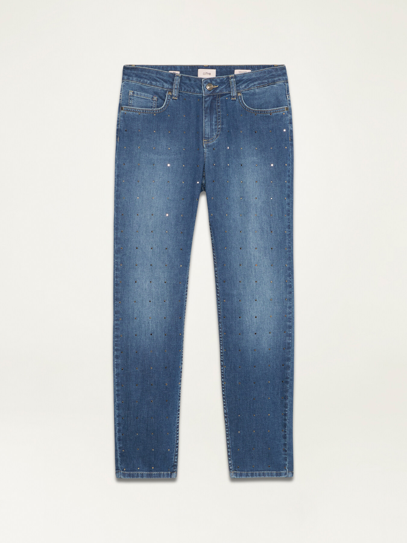 Skinny jeans with applied studs image number 4