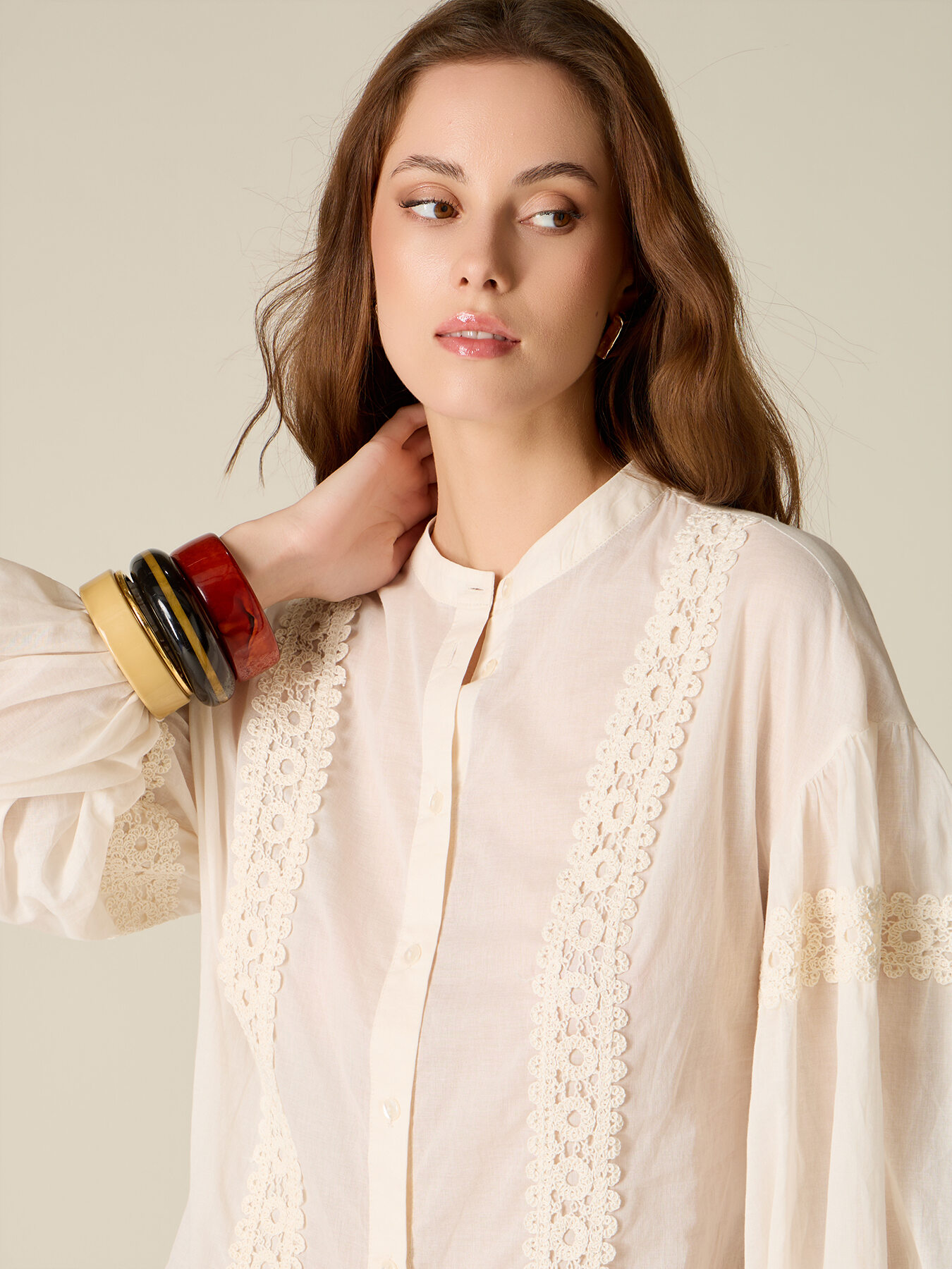 Chemise en mousseline de coton avec crochet image number 2