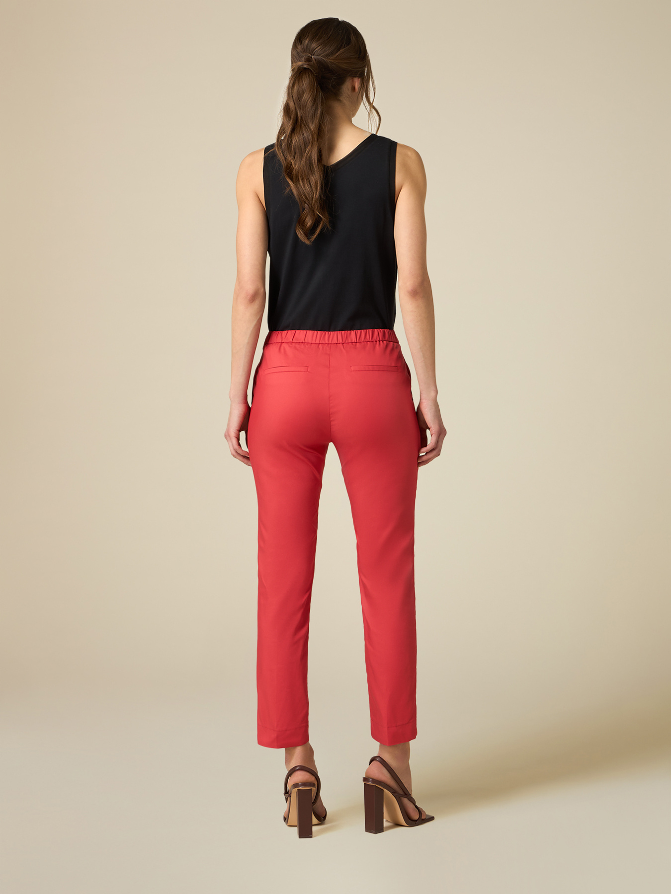 Pantaloni basic misto cotone image number 1