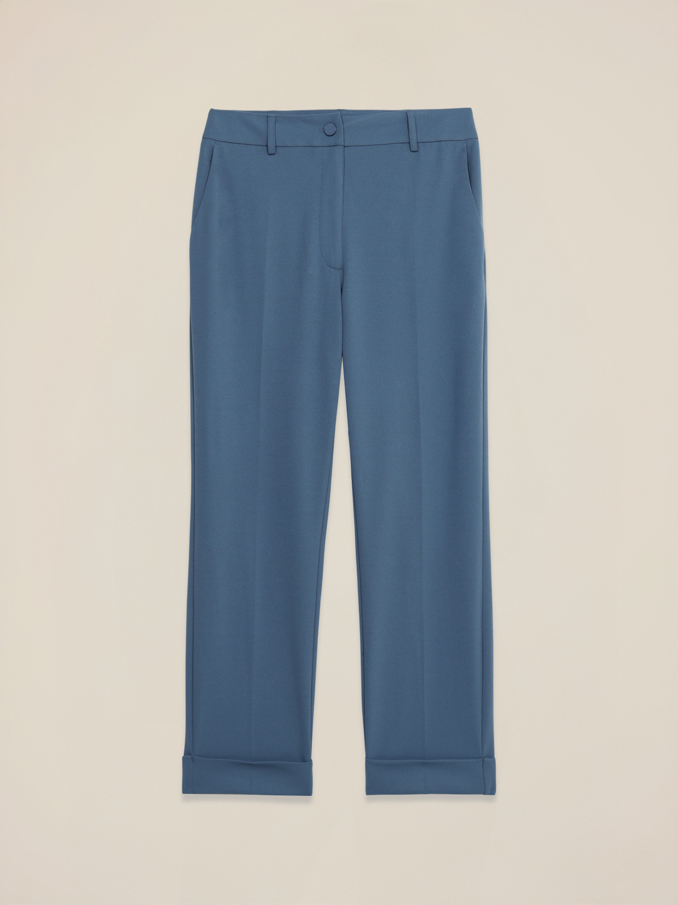 Pantalones cropped de tejido crep&eacute; image number 4
