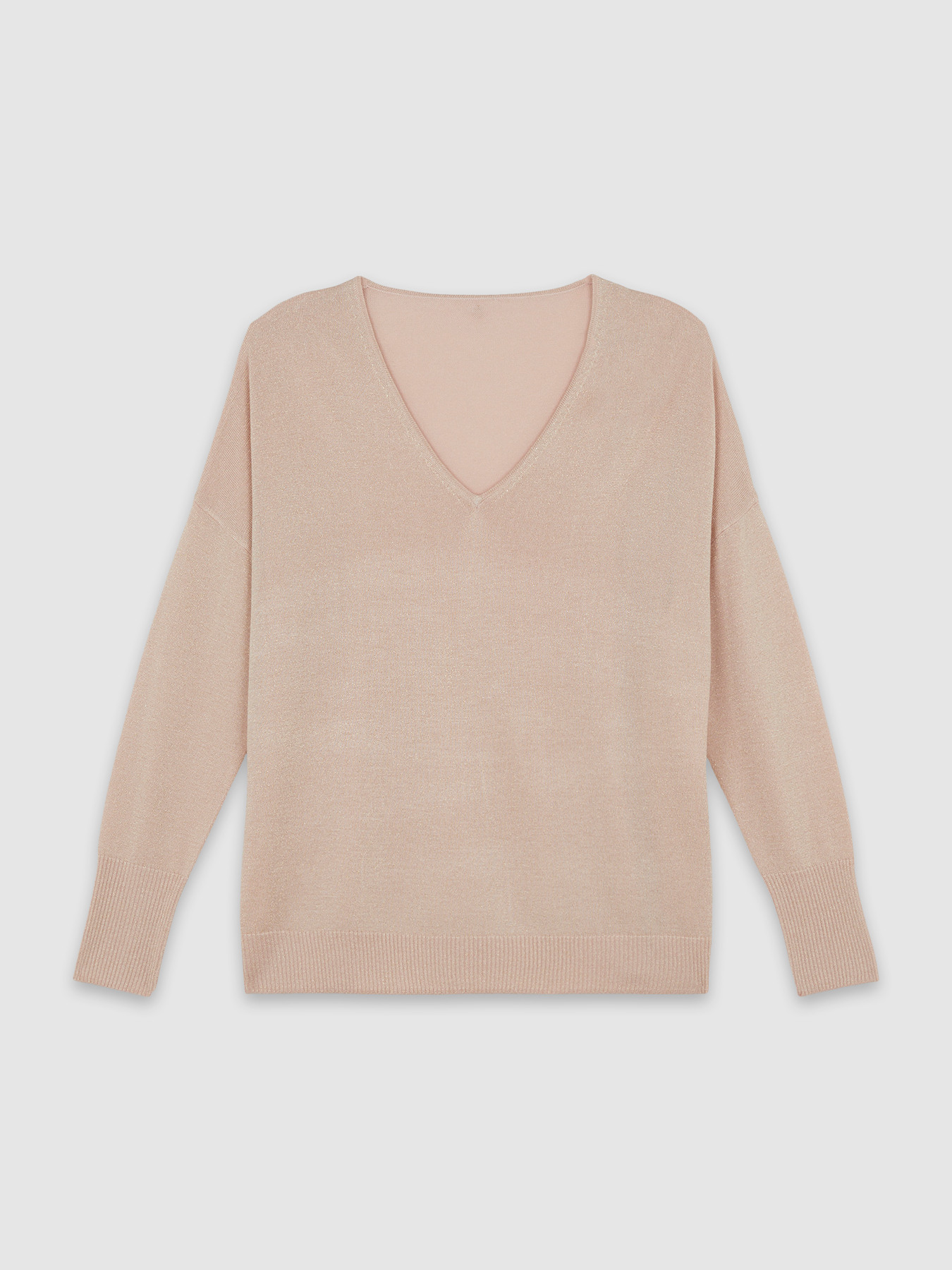 Lurex sweater with v-neck image number 3