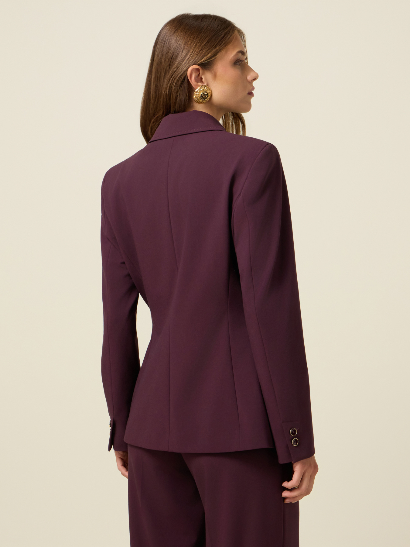 Blazer en flanelle m&eacute;lang&eacute;e viscose image number 3
