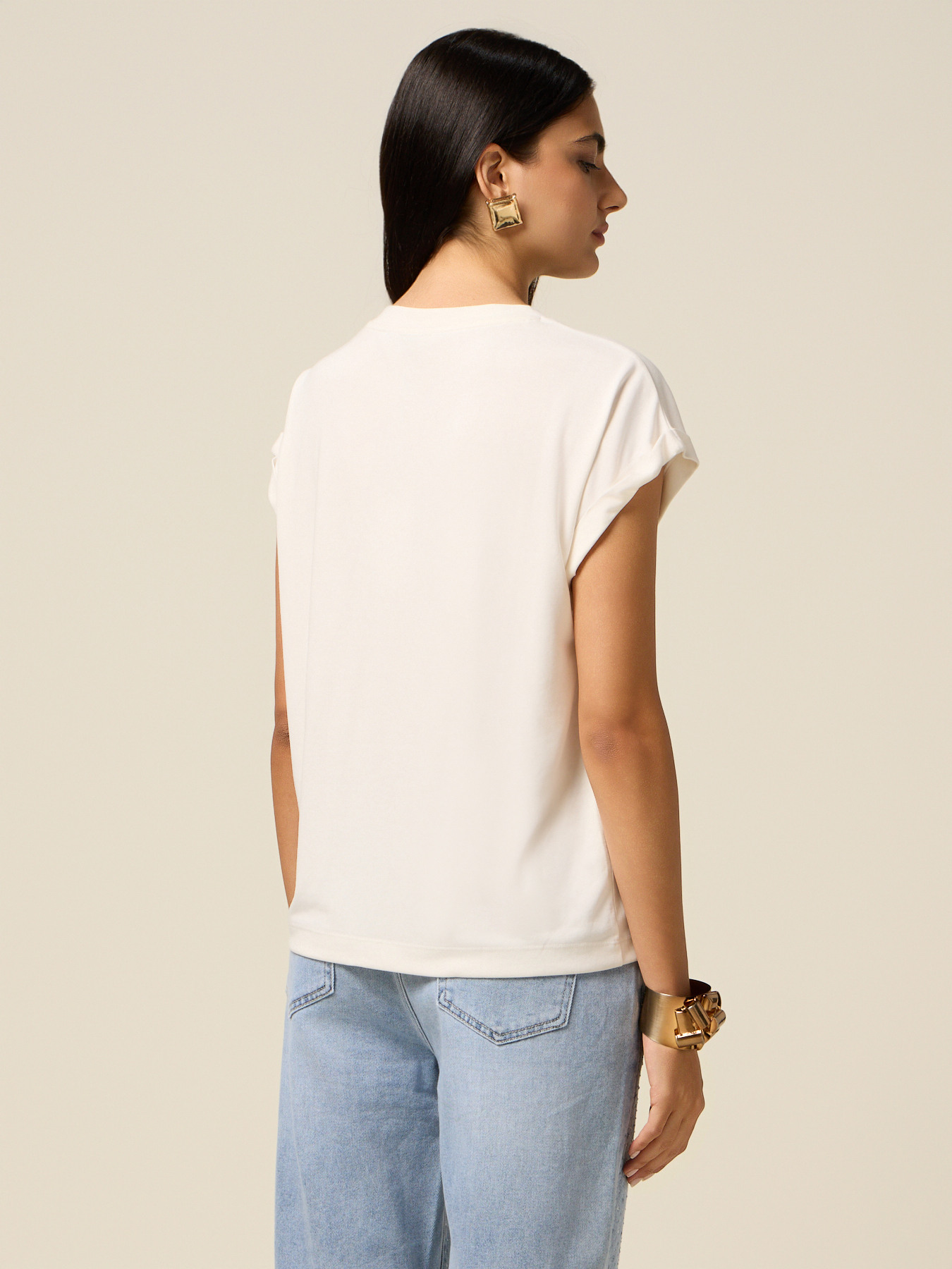 Camiseta de punto jersey de mezcla de modal image number 1