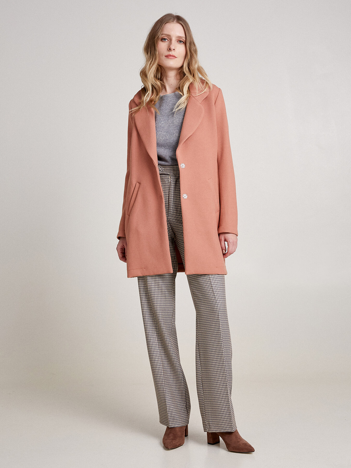 Long viscose blend coat image number 0