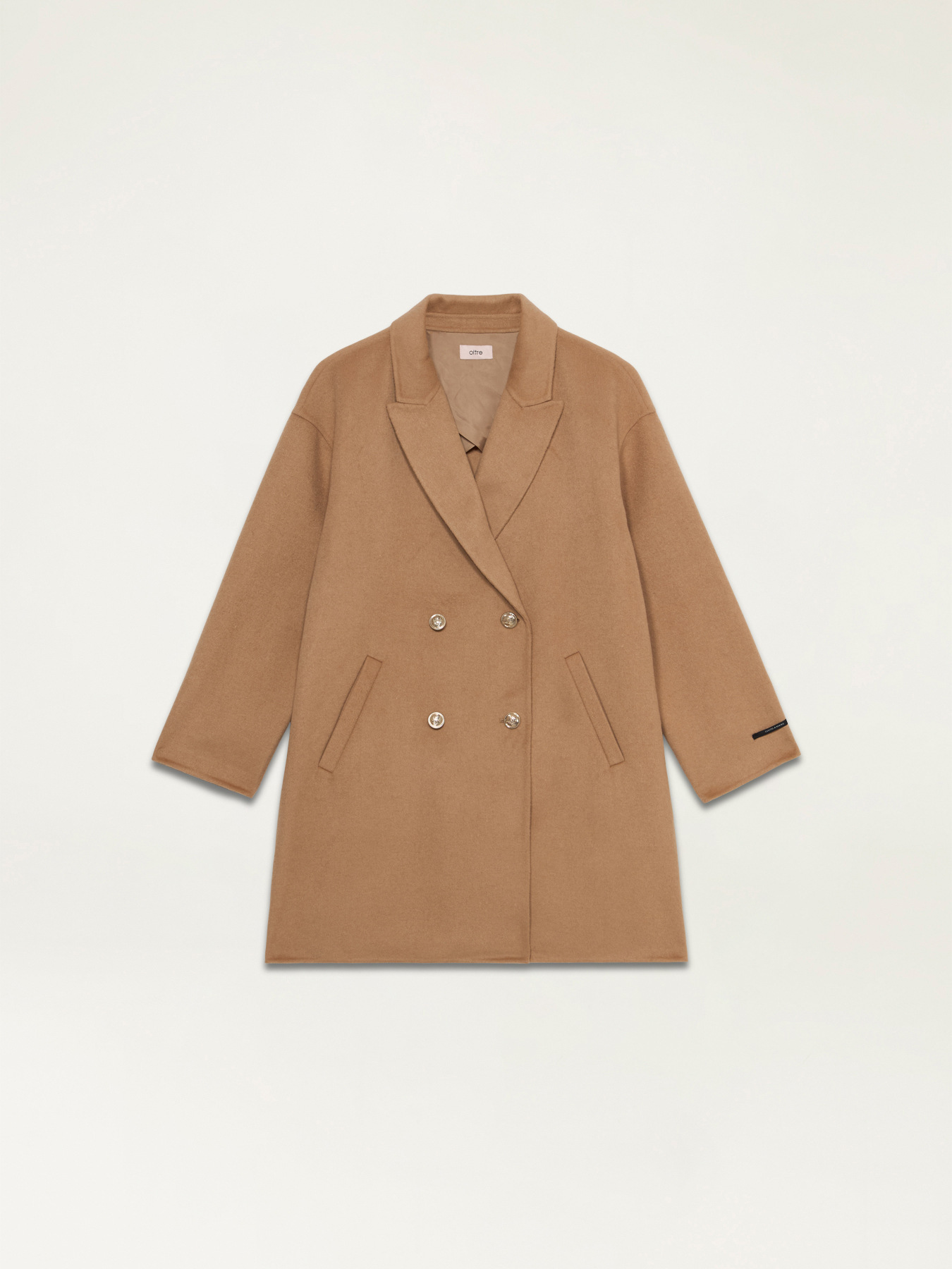 Wool blend double-breasted coat image number 3