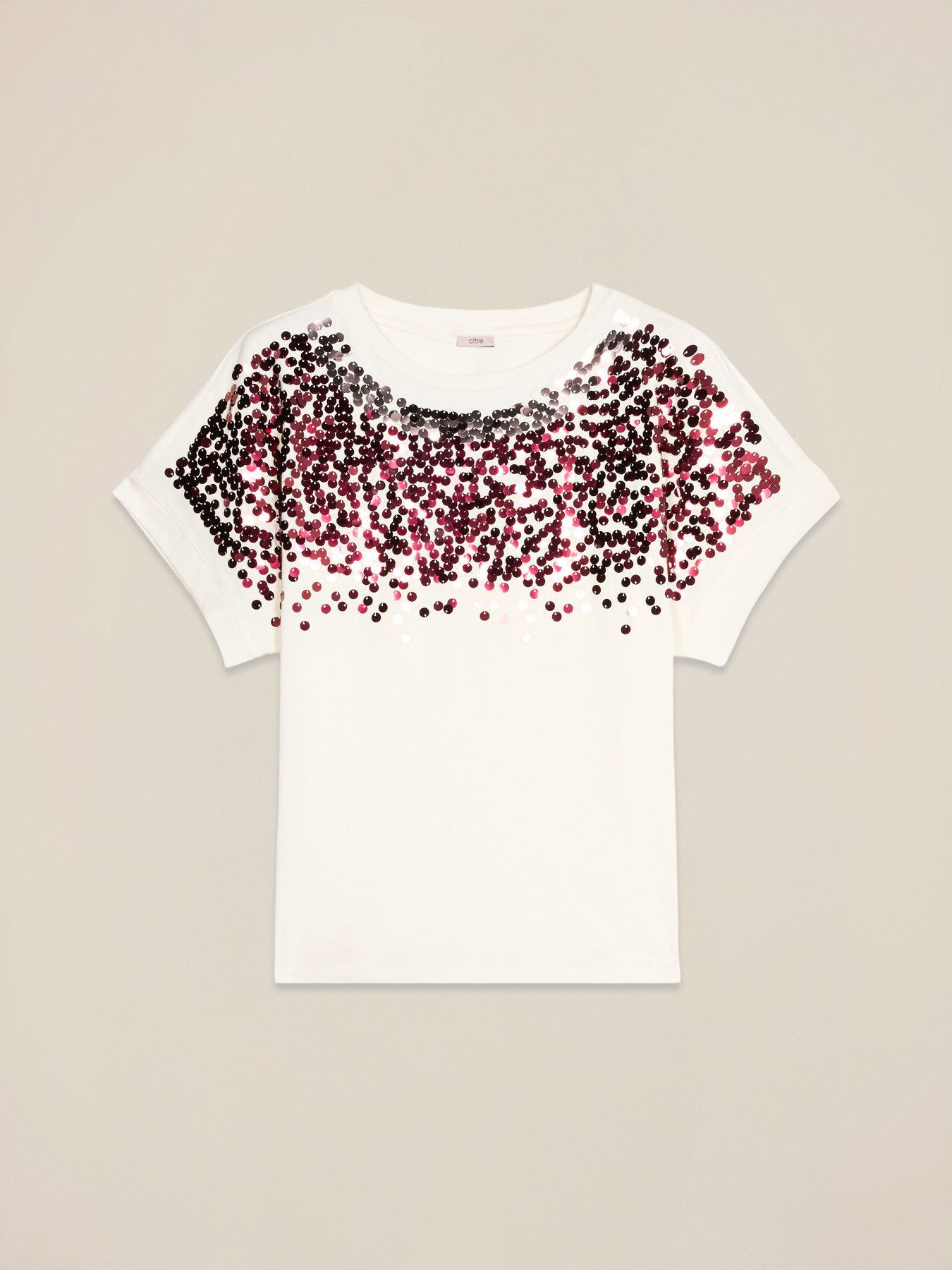 T-shirt in jersey con paillettes image number 4
