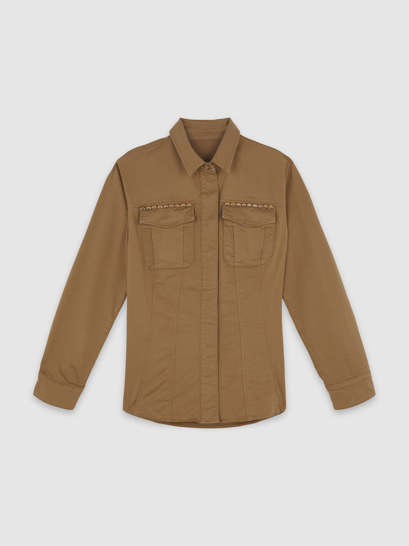 Hemdblusenjacke mit Steinchen image number 3