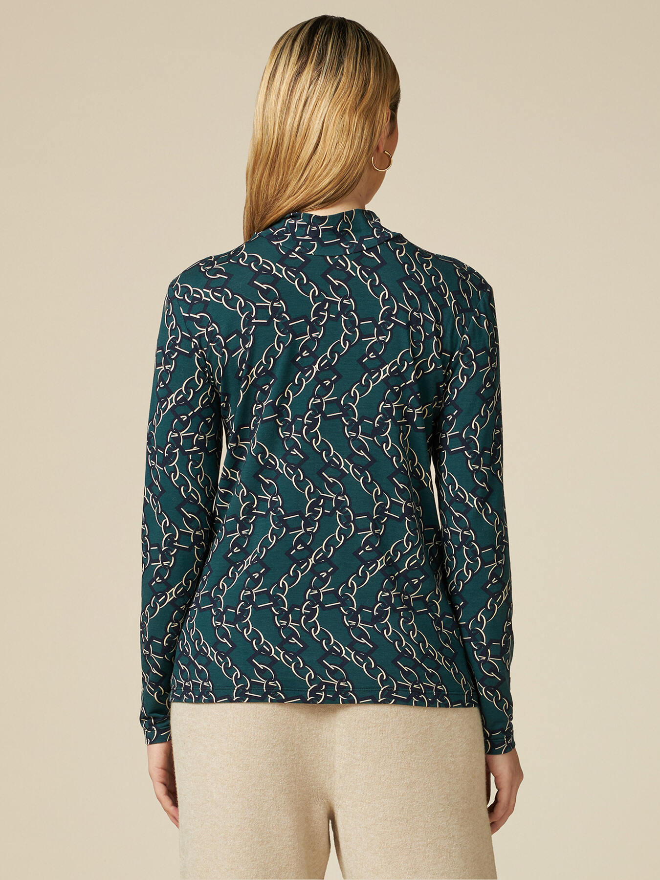 Bedrucktes T-Shirt mit Stehbund-Kragen image number 1