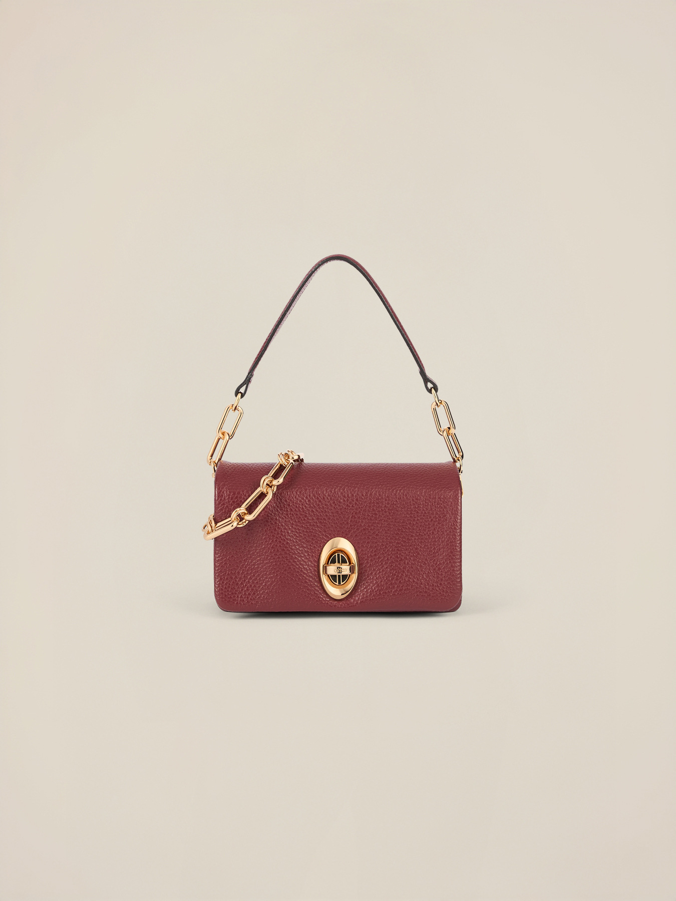 Petit sac &agrave; bandouli&egrave;re en cuir v&eacute;ritable image number 1