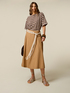 Flared poplin skirt image number 0