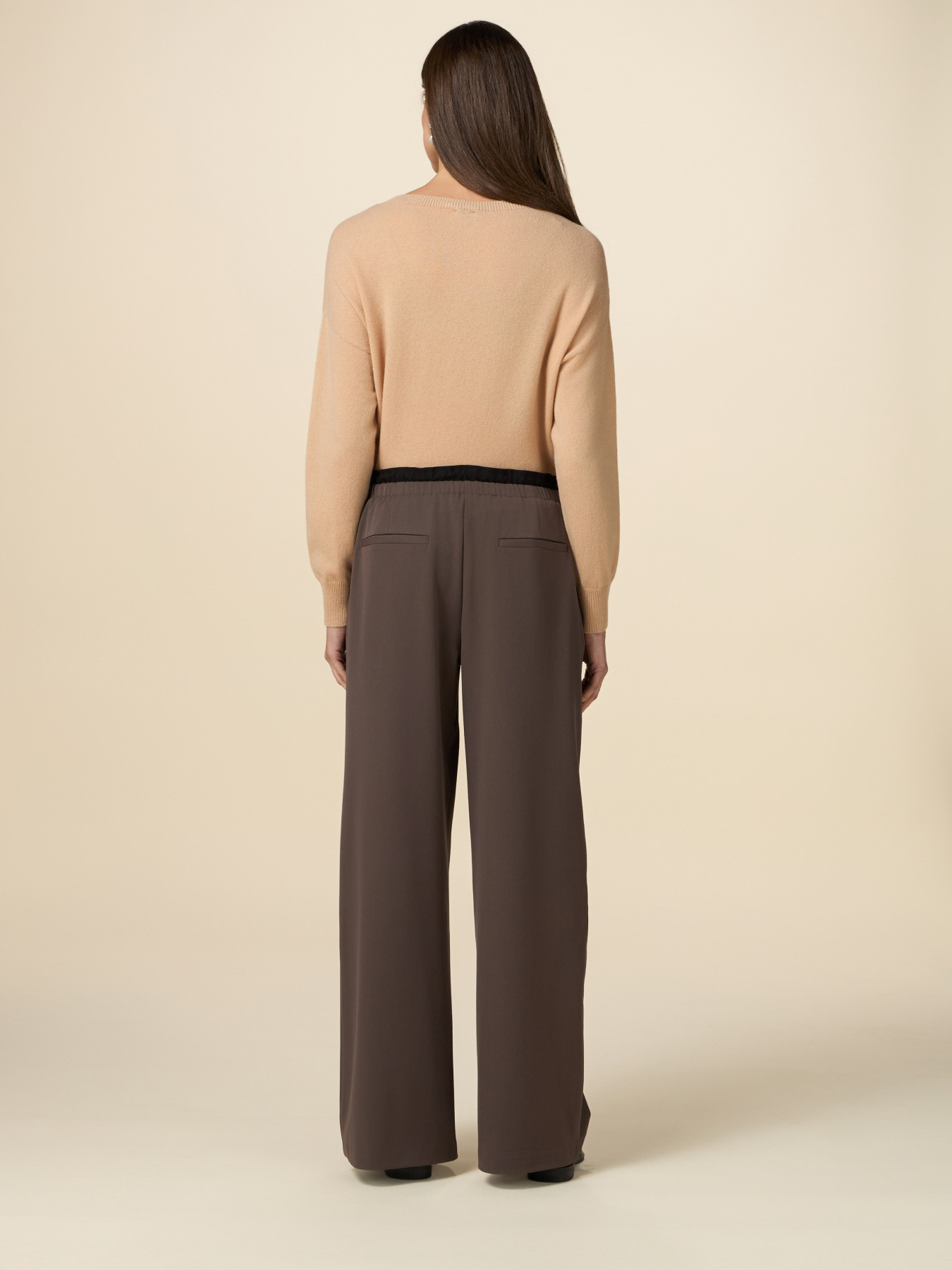 Paper bag palazzo joggers image number 1