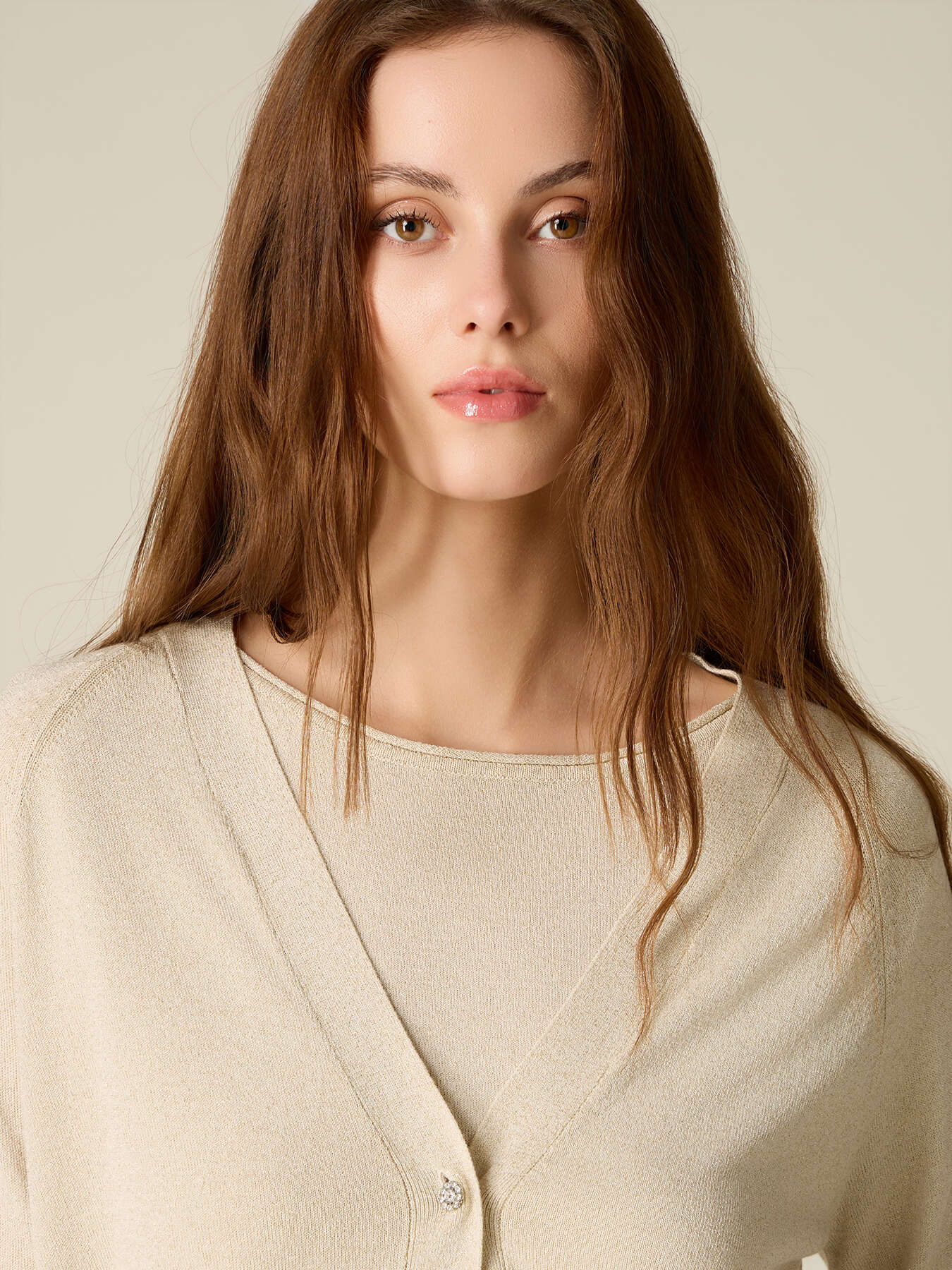 Short lurex cardigan image number 2