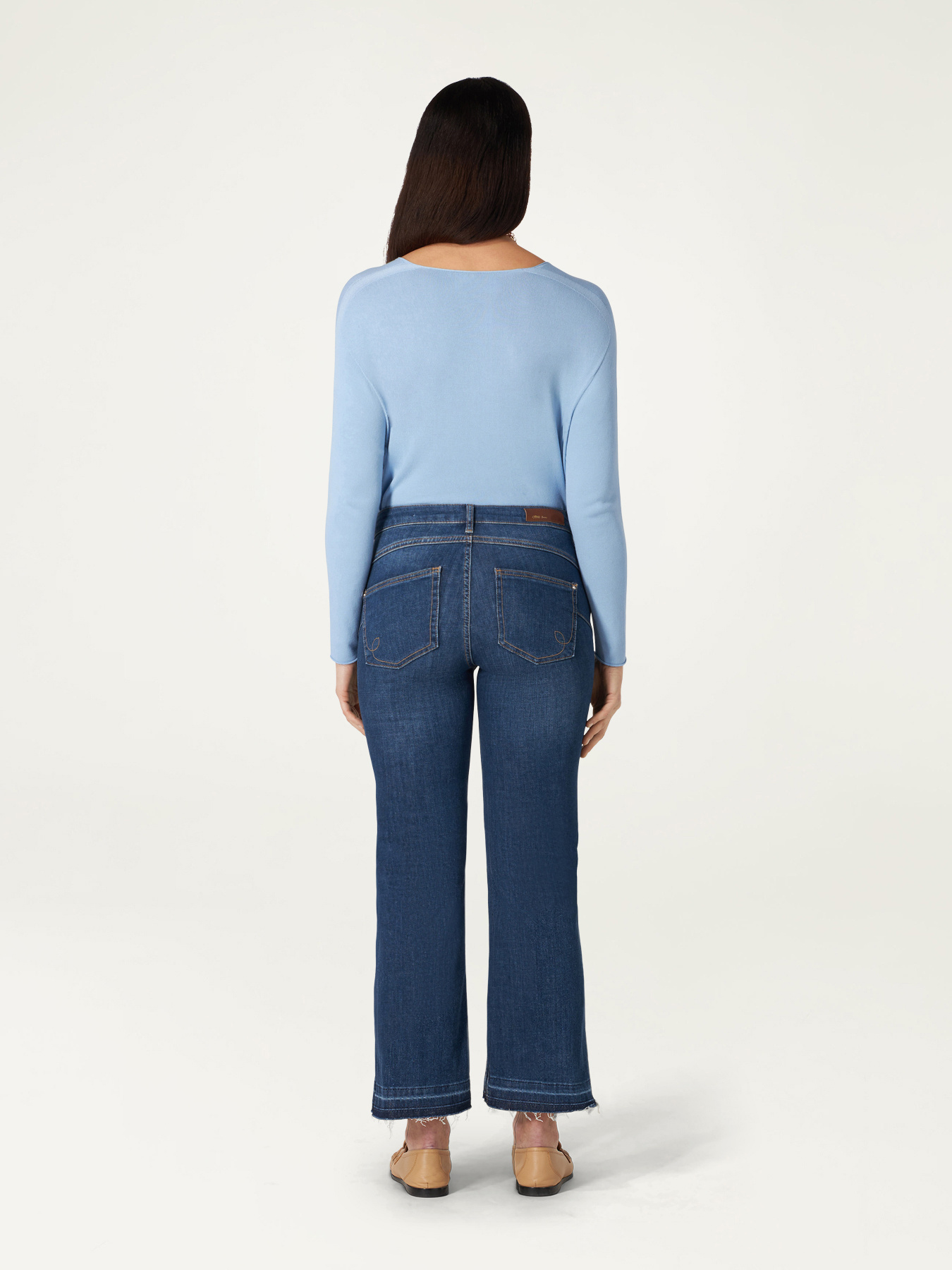 Shanghai kick flare jeans with scarf image number 1