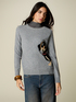 Jacquard-pattern sweater with stud embellishments image number 0