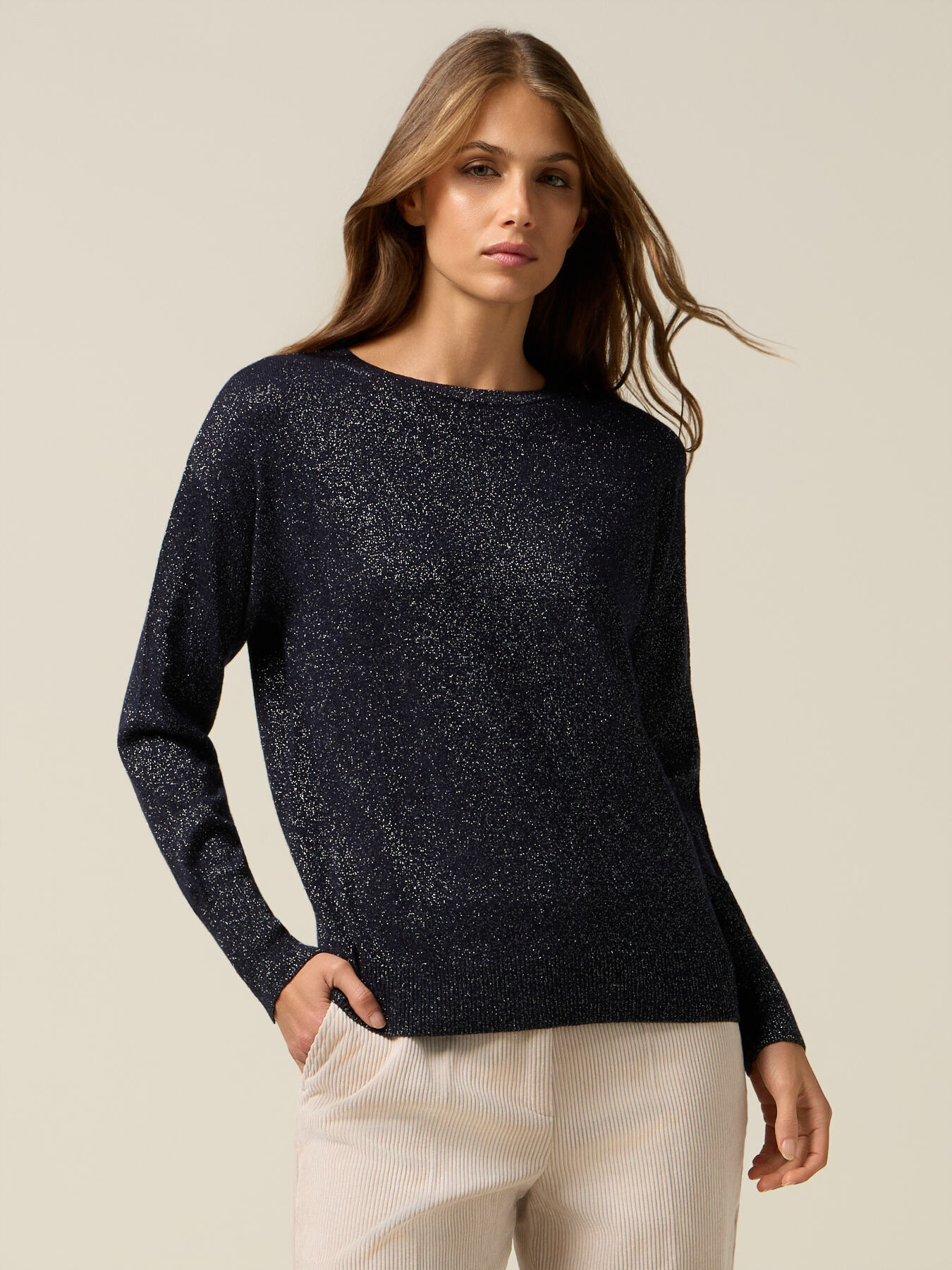 Lurex cashmere blend sweater image number 0