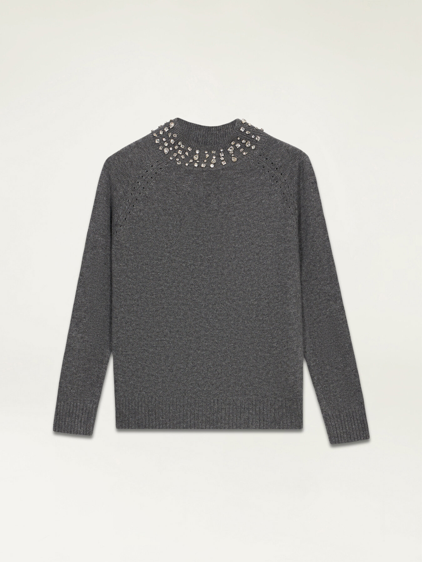 Cashmere blend sweater with gemstones image number 3