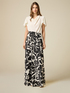 Long dress with patterned skirt image number 0