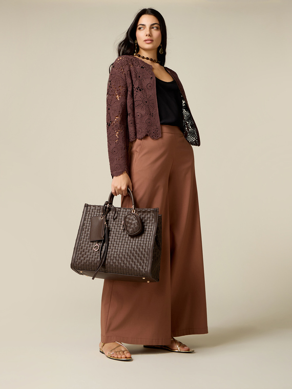 Hose mit weitem Bein aus Viskosemischung