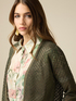 Kurzer Cardigan aus Lurex mit Lochmuster image number 2