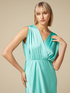 Vestido largo de enver satin image number 3