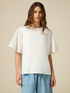 T-shirt with Broderie Anglaise sleeves image number 0