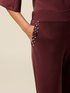 Pantalon palazzo en scuba avec poches plaqu&eacute;es image number 2