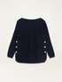 Ottoman sweater with side buttons image number 3