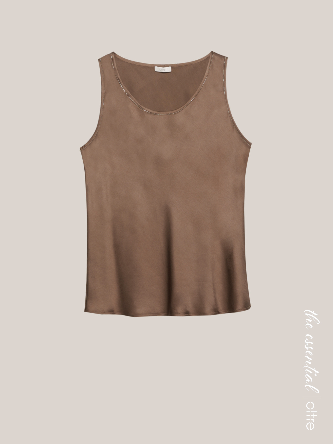 Top in raso con catenella image number 3