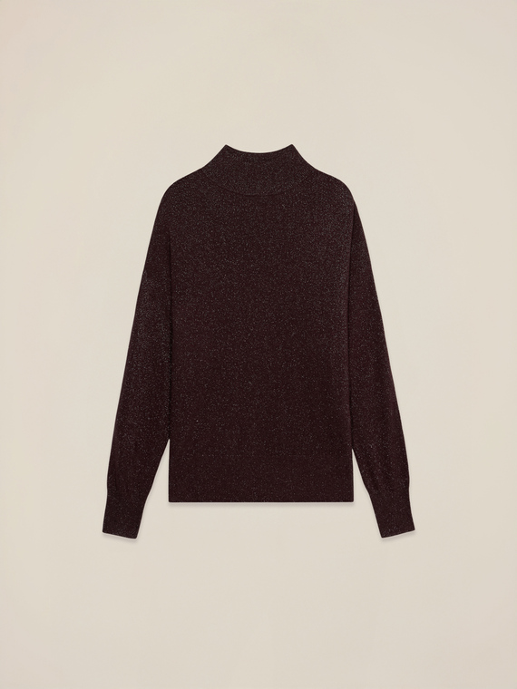 Lurex cashmere blend turtleneck