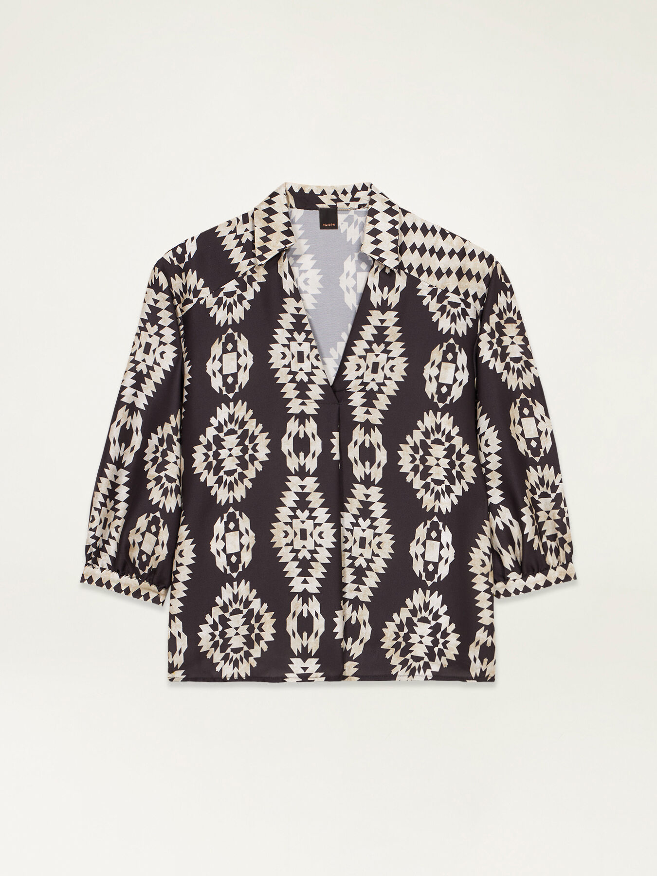 Patterned twill blouse image number 3