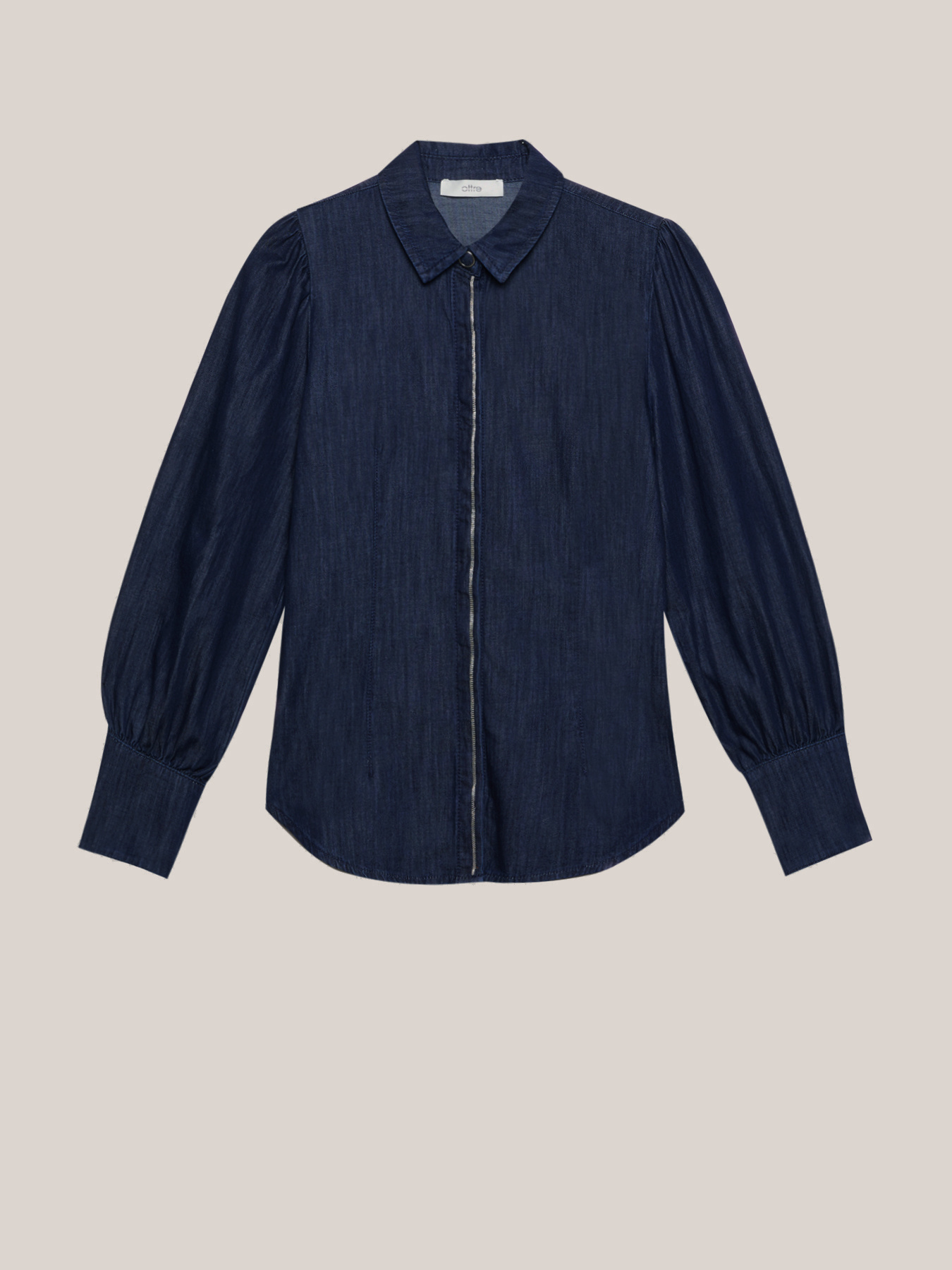 Camicia in denim con catenella image number 3