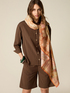 Cotton scarf with pattern image number 0