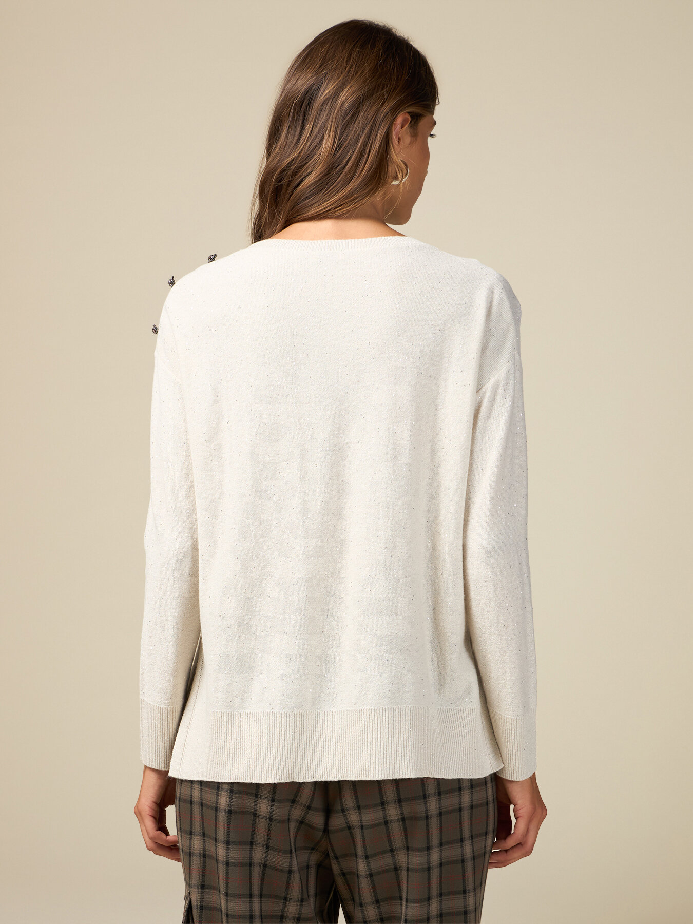 Pullover aus Kaschmirgemisch mit Pailletten image number 1