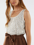 Top con ricamo in paillettes image number 2
