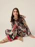 Patterned satin palazzo pants image number 0