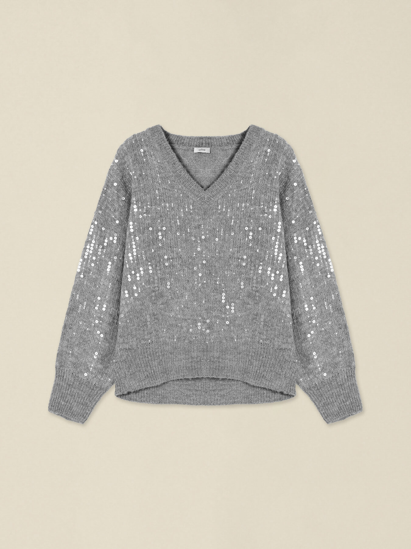 Maglia misto lana con paillettes image number 3