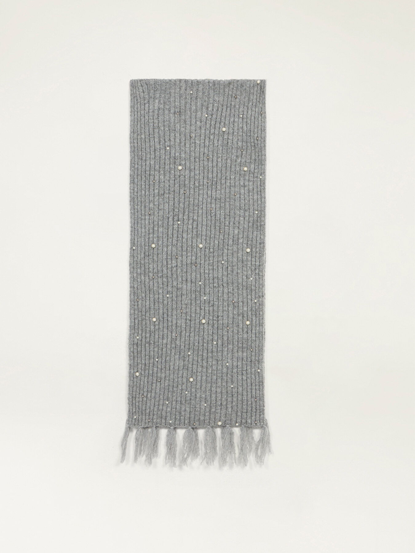 Laine Pour écharpe Avec Perles Grises - Marque Plassard, Motif Perlé, Taille Unique - Neuf Avec étiquettes