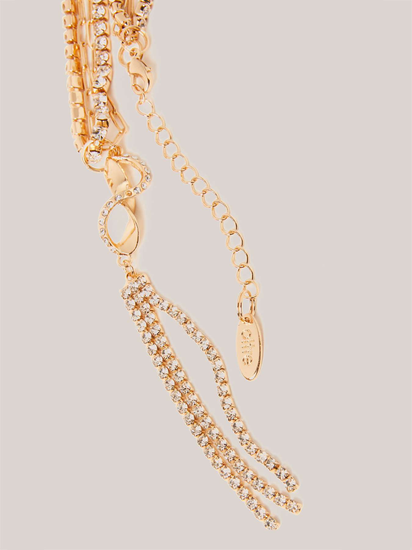 Collana lunga con strass crystal image number 1