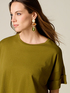 Bi-material oversized T-shirt image number 2