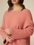 Seamless rib knit sweater image number 2