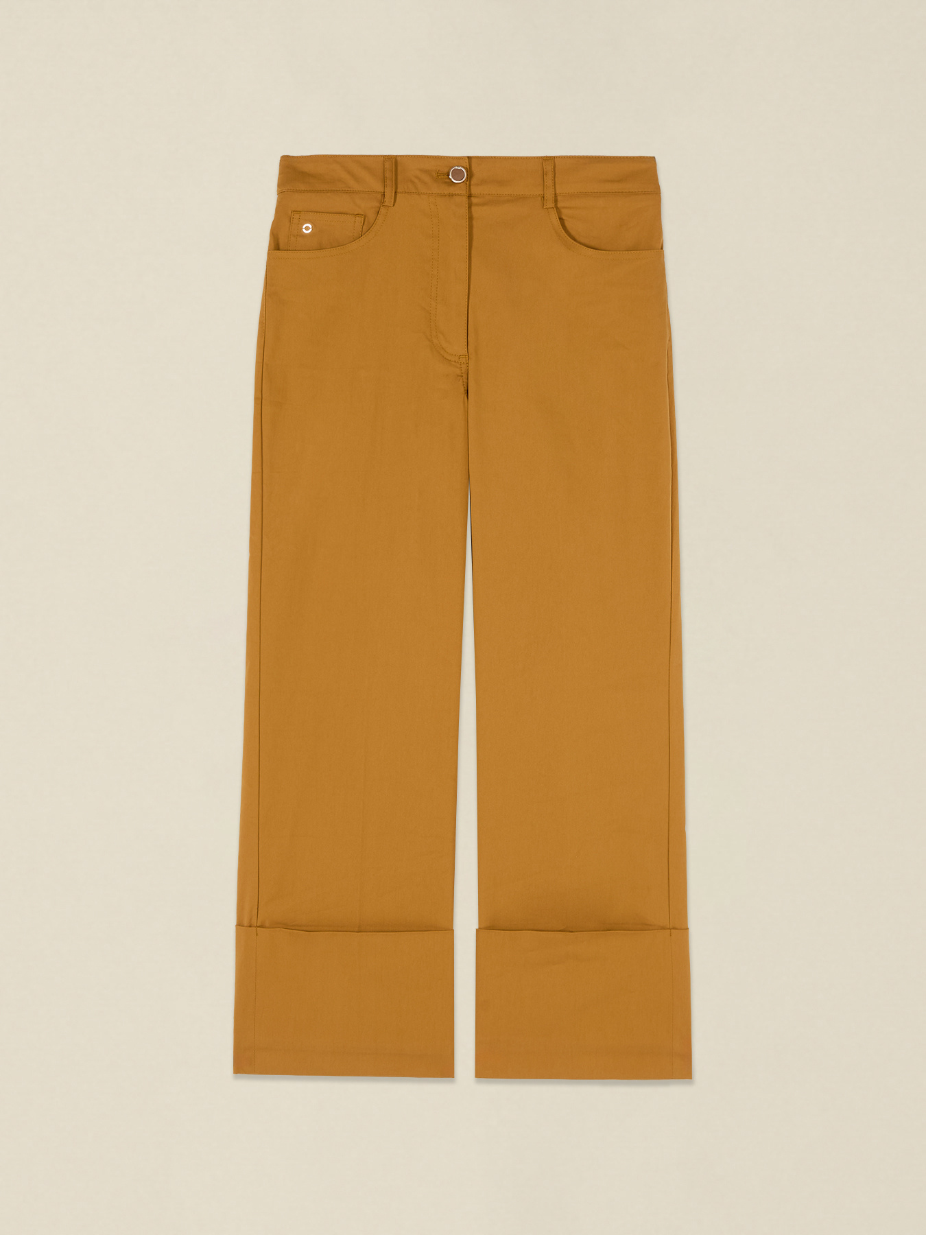 Cropped pants with cuff image number 4