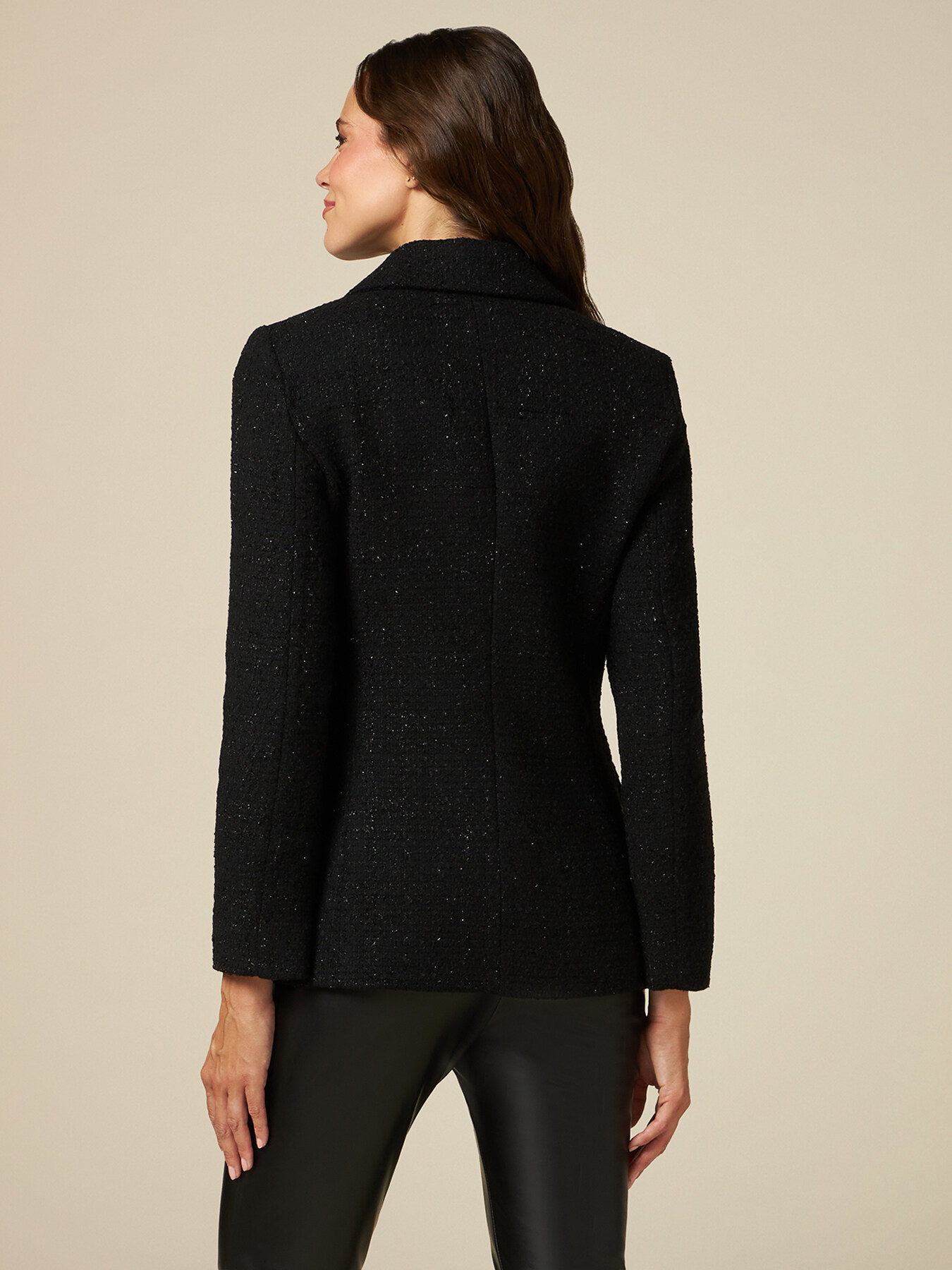 Blazer doppiopetto in tweed image number 1