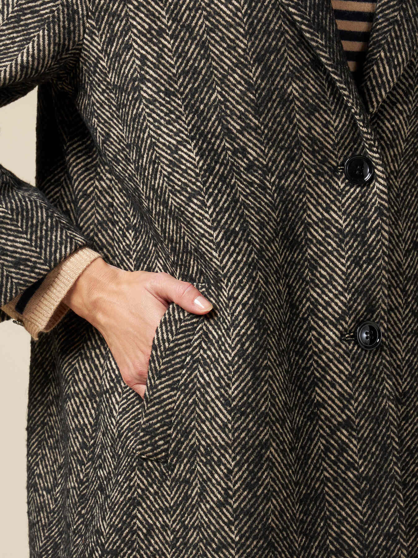 Cappotto monopetto spigato image number 2