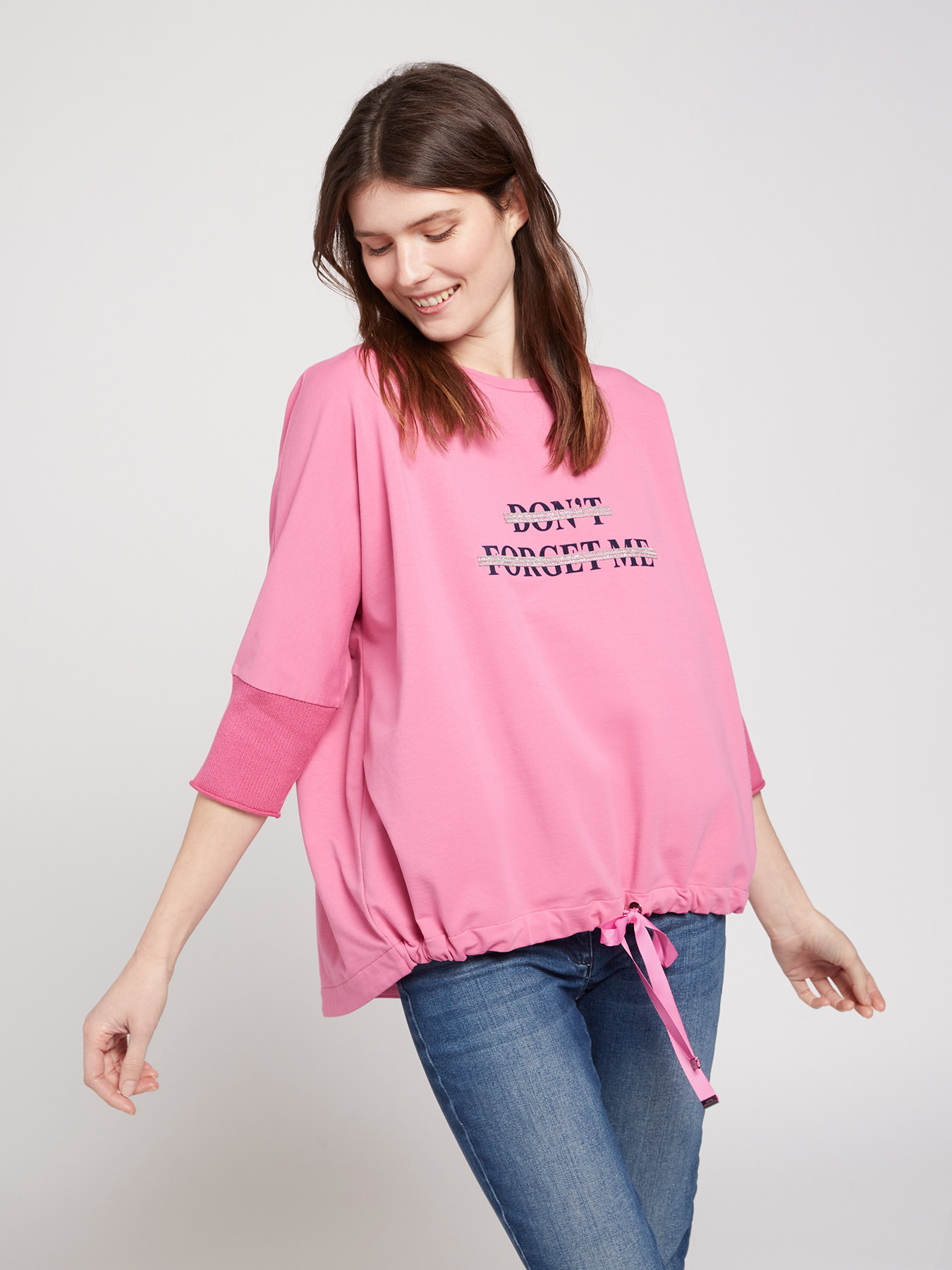 Boxy-Sweatshirt mit Stickerei image number 0