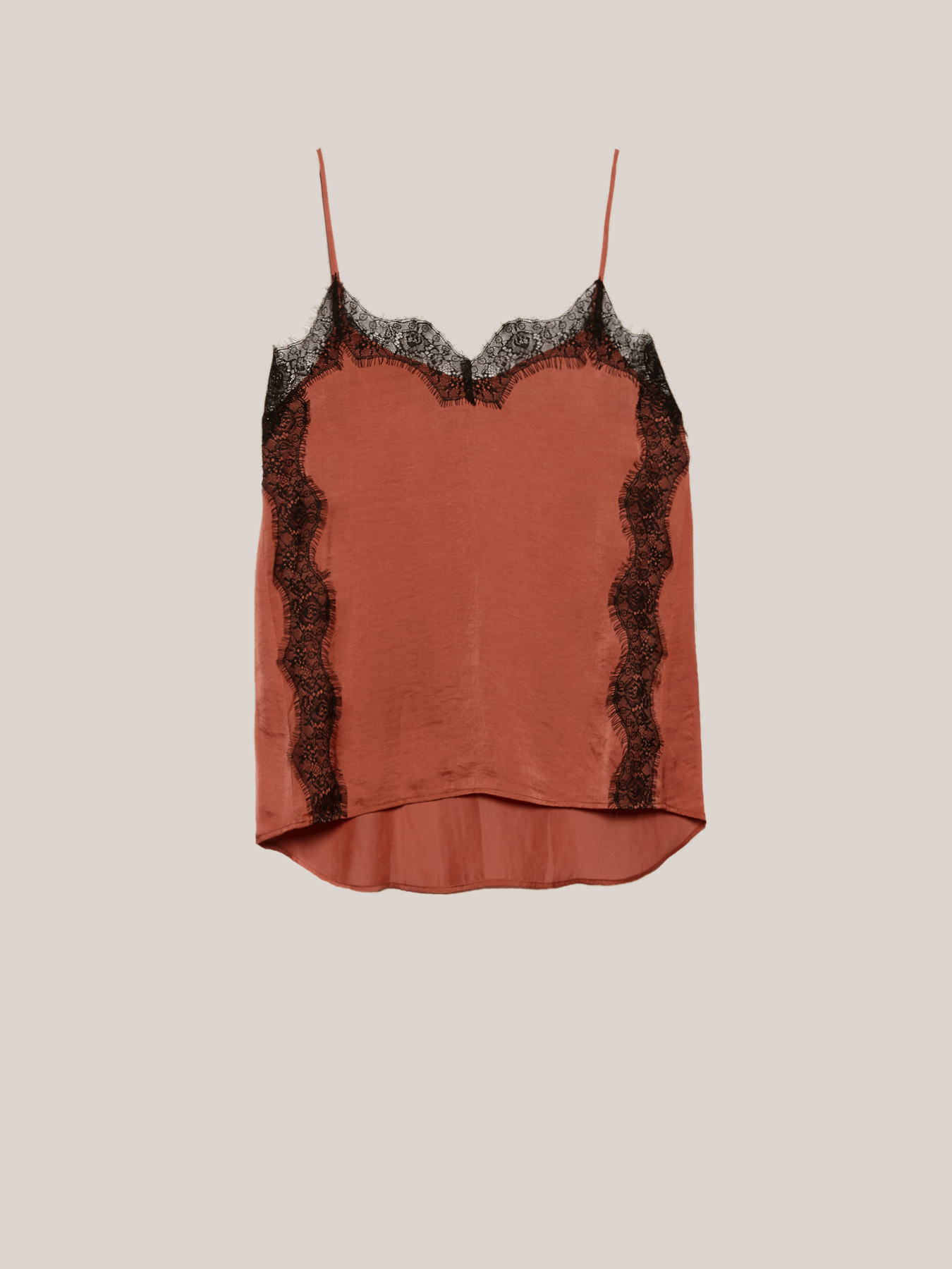 Top lingerie con pizzo in contrasto image number 3