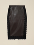 Midi tube skirt with lace inserts image number 4