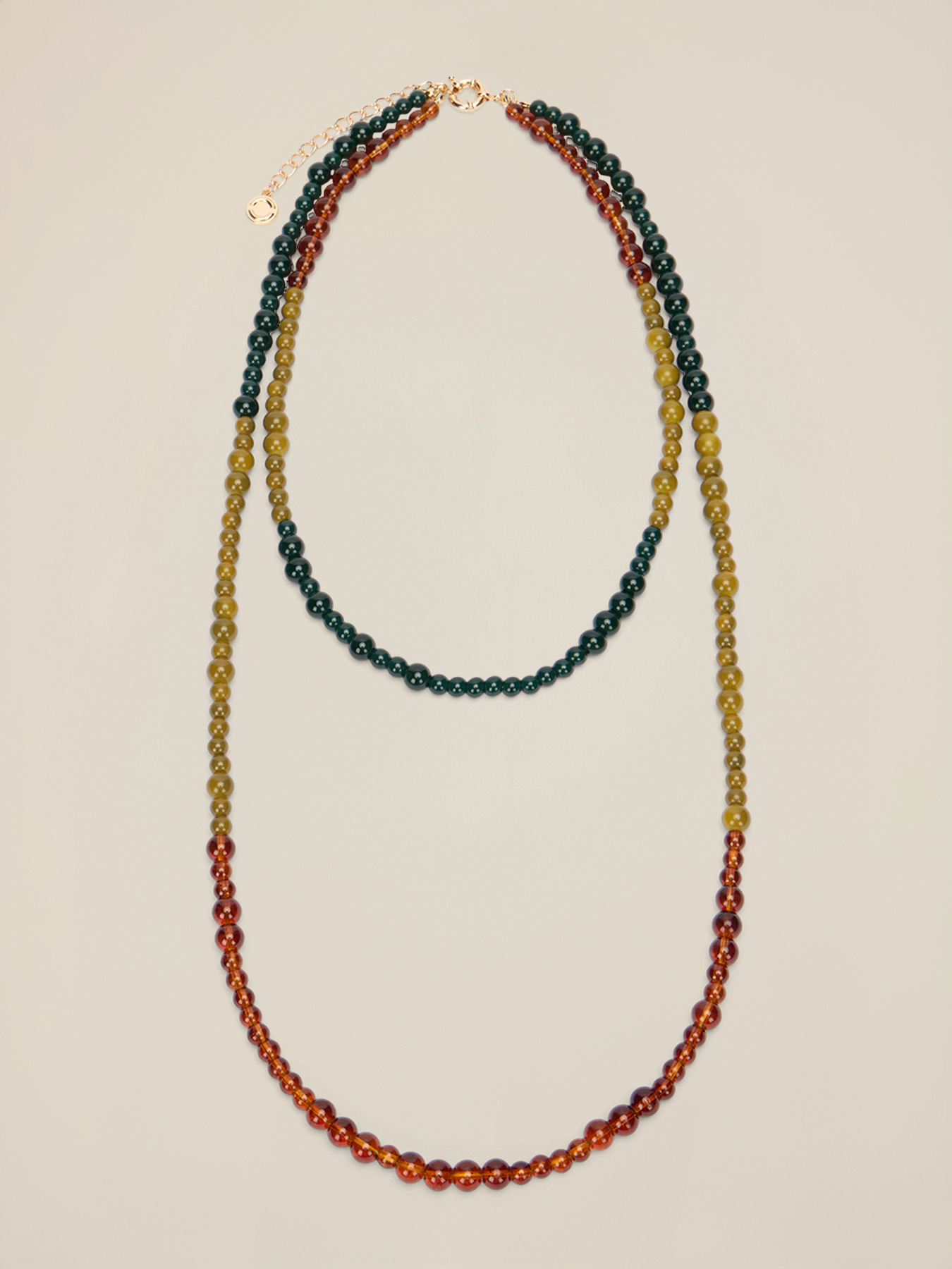 Collier multi-rangs avec pierres et verres image number 1