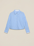 Camicia cropped a righe image number 3