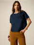 T-Shirt mit Blumenapplikationen image number 0