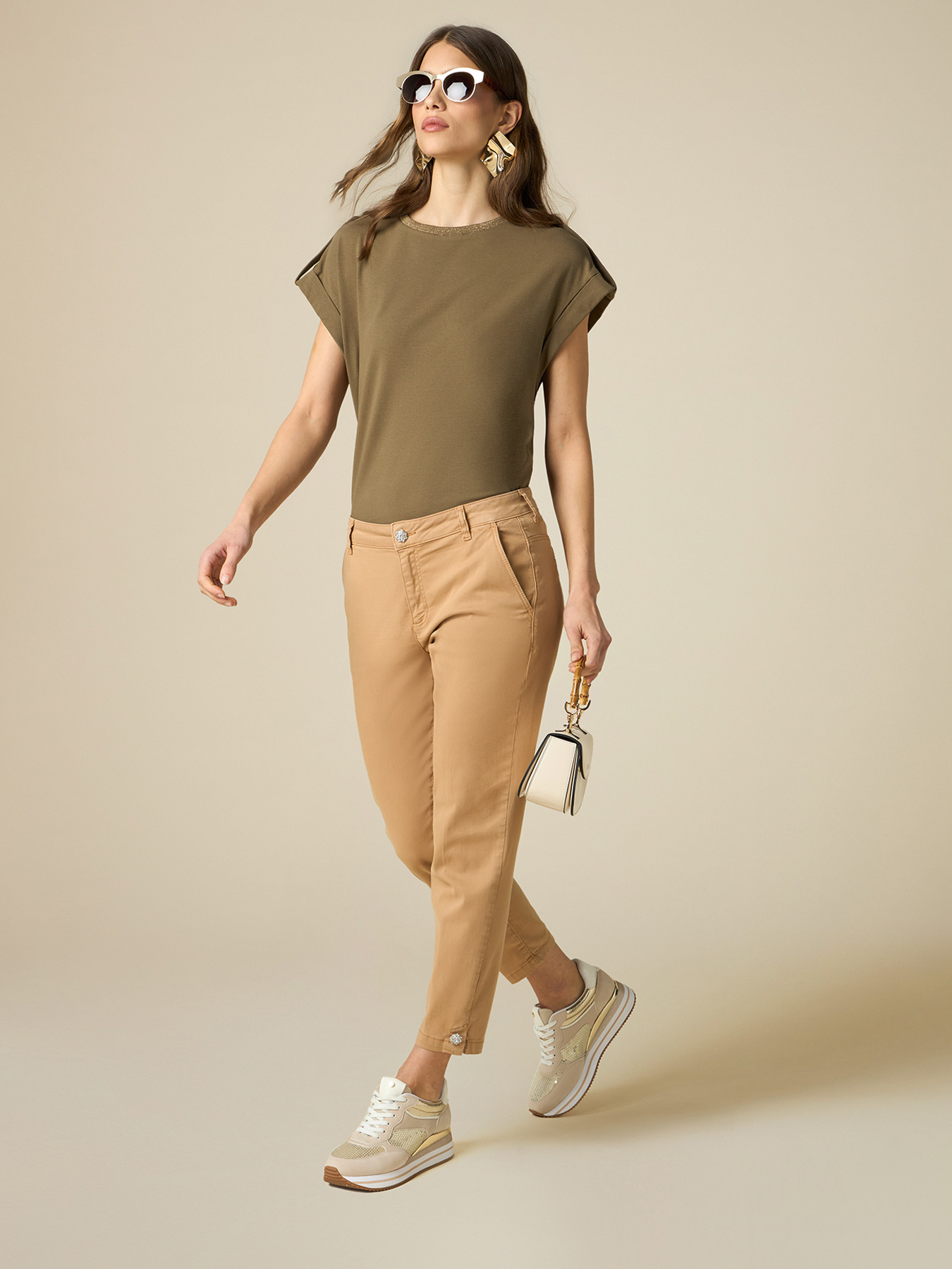 Chinos with jewel detail image number 0